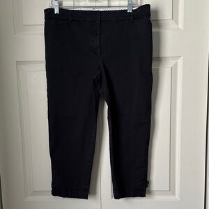 Talbots Black Charcoal Crop 12 Petite